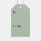 水で覆われた岩スラブの自然写真 ギフトタグ (裏面)