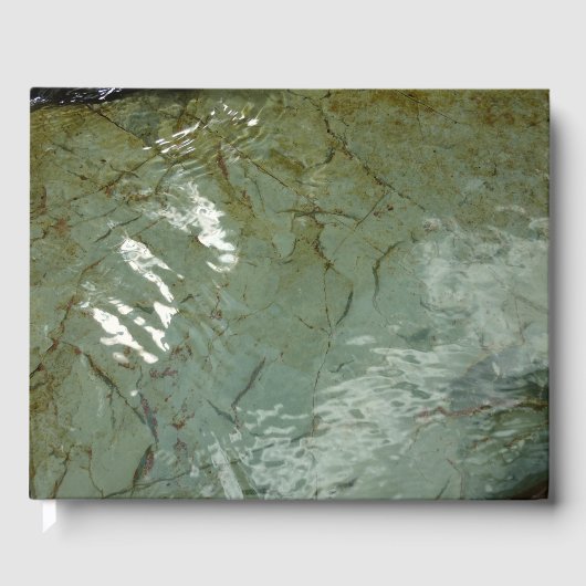 水で覆われた岩スラブの自然写真 ゲストブック (正面)