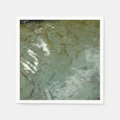 水で覆われた岩スラブの自然写真 スタンダードカクテルナプキン (正面)