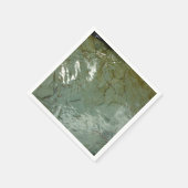 水で覆われた岩スラブの自然写真 スタンダードカクテルナプキン (角)