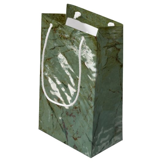 水で覆われた岩スラブの自然写真 スモールペーパーバッグ (裏面アングル)