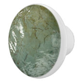 水で覆われた岩スラブの自然写真 セラミックノブ (右)