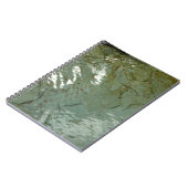 水で覆われた岩スラブの自然写真 ノートブック (左側)