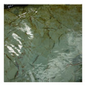 水で覆われた岩スラブの自然写真 ポスター (正面)