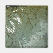 水で覆われた岩スラブの自然写真 マグネット (正面)