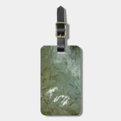 水で覆われた岩スラブの自然写真 ラゲッジタグ (正面縦)