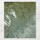 水で覆われた岩スラブの自然写真 ワインラベル (シングルラベル)