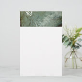 水で覆われた岩スラブの自然写真 便箋 (スタンド正面)