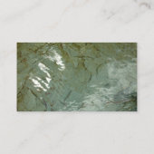 水で覆われた岩スラブの自然写真 名刺 (裏面)
