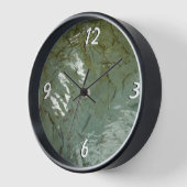 水で覆われた岩スラブの自然写真 壁時計 (傾斜)