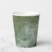 水で覆われた岩スラブの自然写真 紙コップ (裏面)