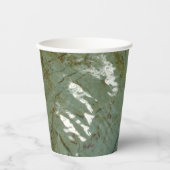 水で覆われた岩スラブの自然写真 紙コップ (正面)