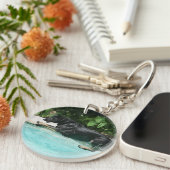 水で跳んでいるジャーマン・シェパード キーホルダー (正面右)