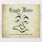 水とあなたのテキストをクスクス笑う ビールラベル (シングルラベル)