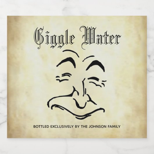 水とあなたのテキストをクスクス笑う ビールラベル (シングルラベル)