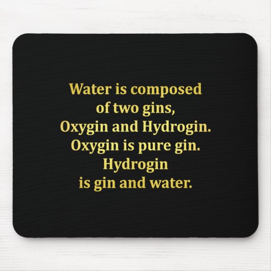 水とおもしろいジンのジョーク マウスパッド (正面)