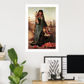 水とオレンジを売る女性… ポスター (ホームオフィス)