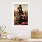 水とオレンジを売る女性… ポスター (キッチン)