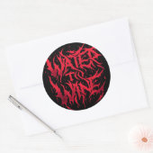 水とワインのロゴシール ラウンドシール (封筒)