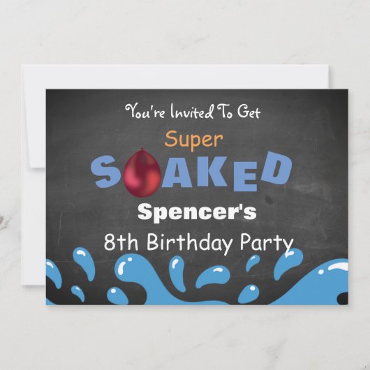 水と戦いの誕生パーティー 招待状 (正面)