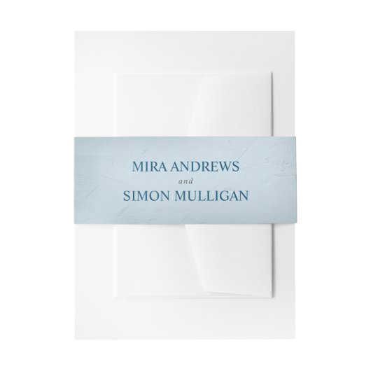 水と氷の要素招待状用帯 招待状ベリーバンド (正面例)