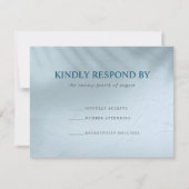 水と氷の要素RSVPカード 出欠カード (正面)