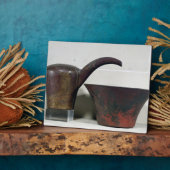 水と洗面器（銅） フォトプラーク (側面)