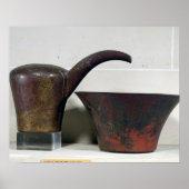 水と洗面器（銅） ポスター (正面)