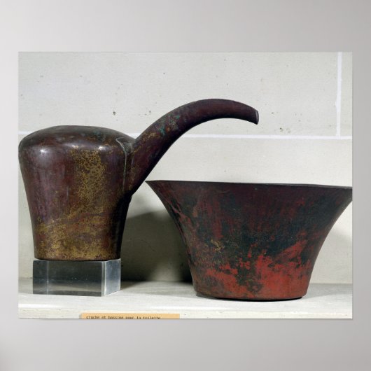 水と洗面器（銅） ポスター (正面)