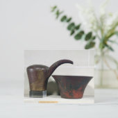 水と洗面器(銅) ポストカード (スタンド正面)