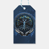 水と知恵：人生の神秘的なケルトの木 ギフトタグ (裏面)