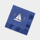 水と空が出会う水彩画のウェディング 箔ナプキン (左)