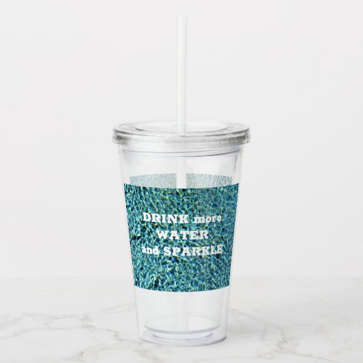 水と輝きを増やす アクリルタンブラー (正面)