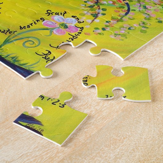 水によって植わる木 ジグソーパズル (側面)