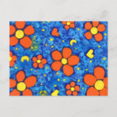 水にオレンジ色の花 ポストカード (正面)