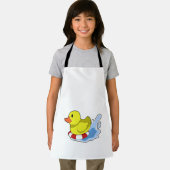 水にスイムリング付きアヒル.PNG エプロン (インサイチュ)