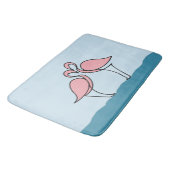 水にピンクのフラミンゴ2 バスマット (アングル)