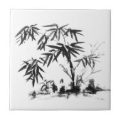 水に入った竹 タイル (正面)