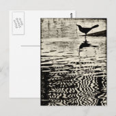 水に反射するカラス – はがき (正面/裏面)