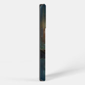 水に反射する名前の黒いヒョウ iPhoneケース (右側面)