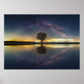 水に反射する星 ポスター (正面)