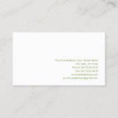 水に反射する白い蘭 名刺 (裏面)