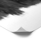 水に反射する黒と白の木16x20 ポスター (角)