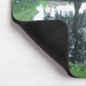 水に反映される木 マウスパッド (コーナー)