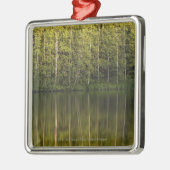 水に反映される木 メタルオーナメント (左)