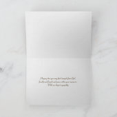 水に帆船を乗せたサンセットグロー悔やみや弔慰 カード (内部)