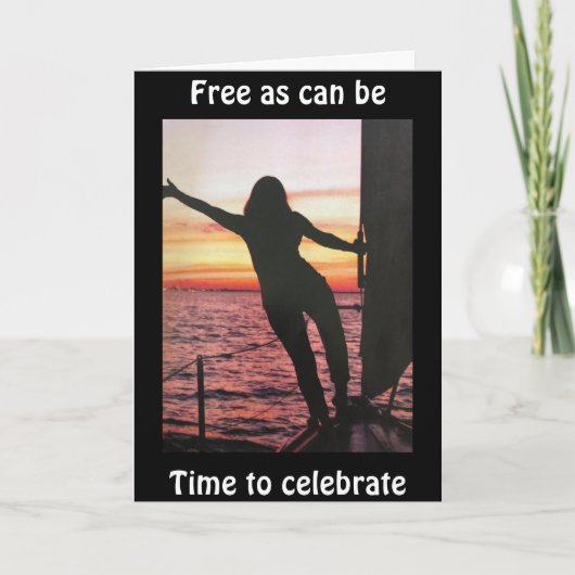 ***水に当たる準備ができました***誕生日カード カード (正面)