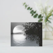 水に映る月 ポストカード (スタンド正面)