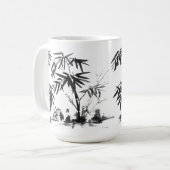 水に映る竹 コーヒーマグカップ (正面左)