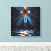 水に映る聖なる十字架 キャンバスプリント (インサイチュ (ウッドフロア))